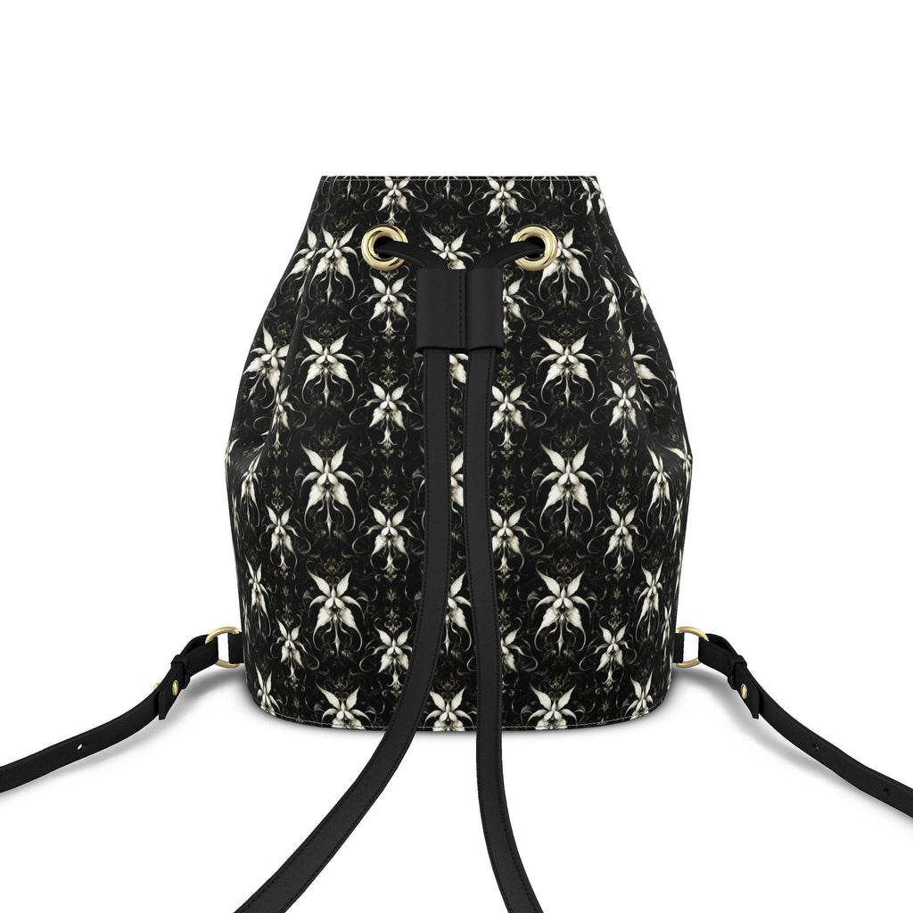Signature Drawstring Leather Bucket Backpack