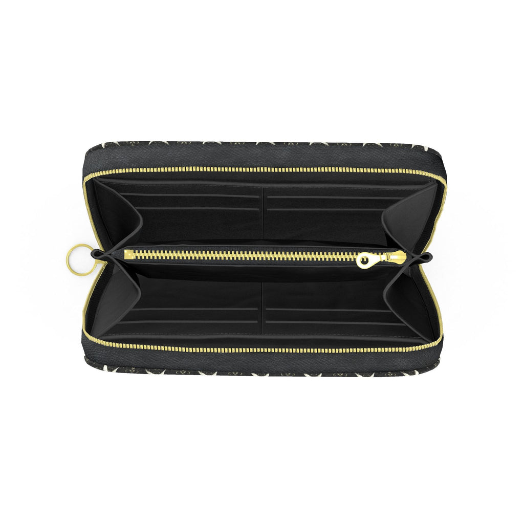 Signature Textured Leather Zip Wallet