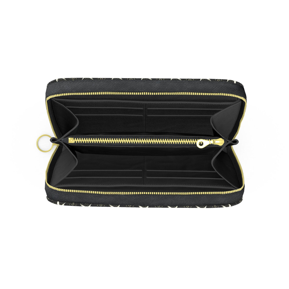 Signature Textured Leather Zip Wallet