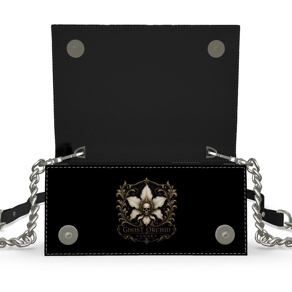 Final Refrain Flap Over Leather Convertible Evening Bag
