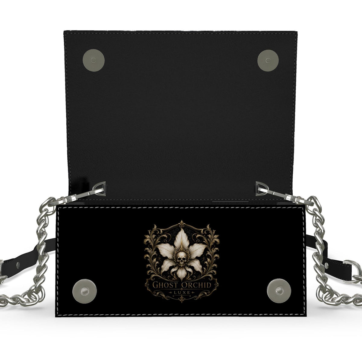 Final Refrain Flap Over Leather Convertible Evening Bag