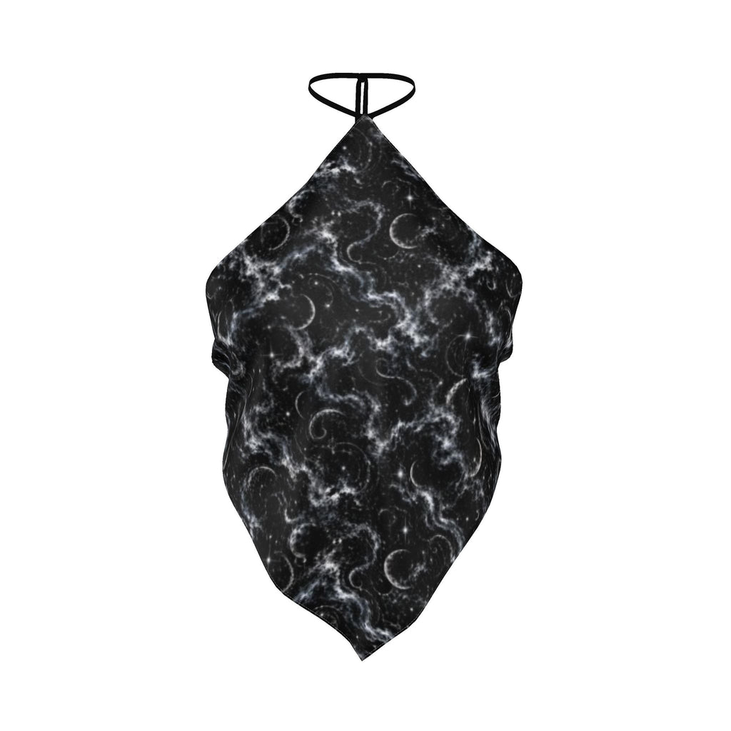 Final Refrain Silk Satin Bandana Halter Top