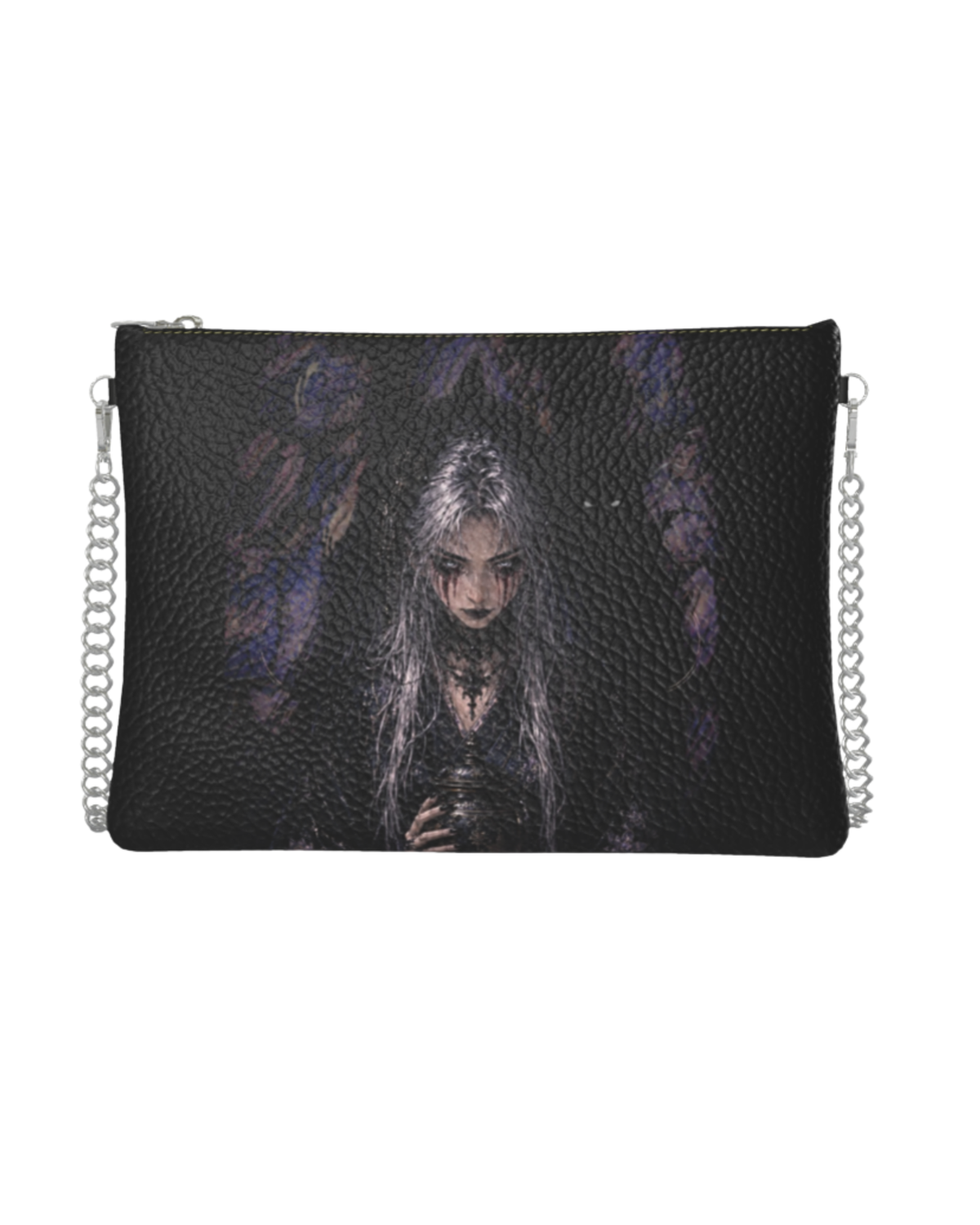 Banshee Born Leather Crossbody Bag With Removable Chain