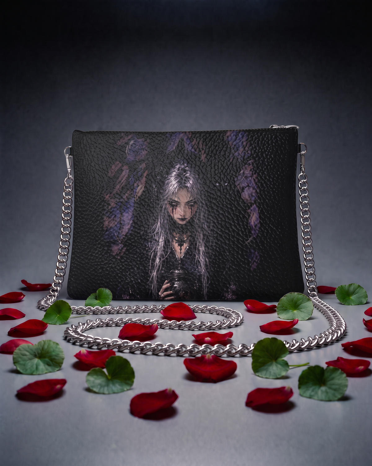 Banshee Born Leather Crossbody Bag With Removable Chain
