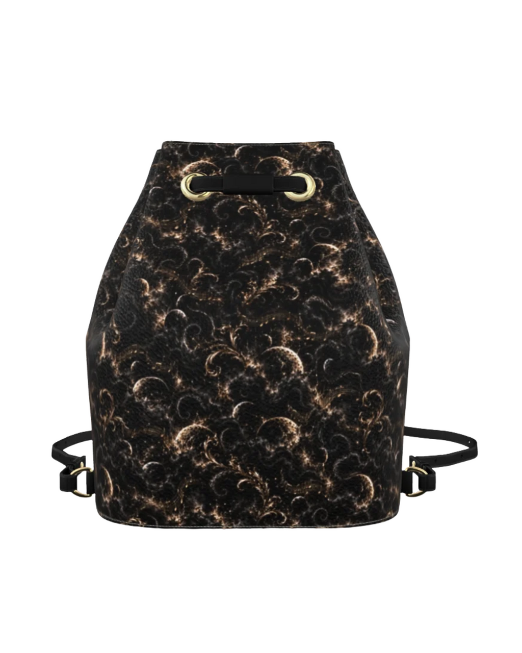 Blind Dreamer Drawstring Leather Bucket Backpack