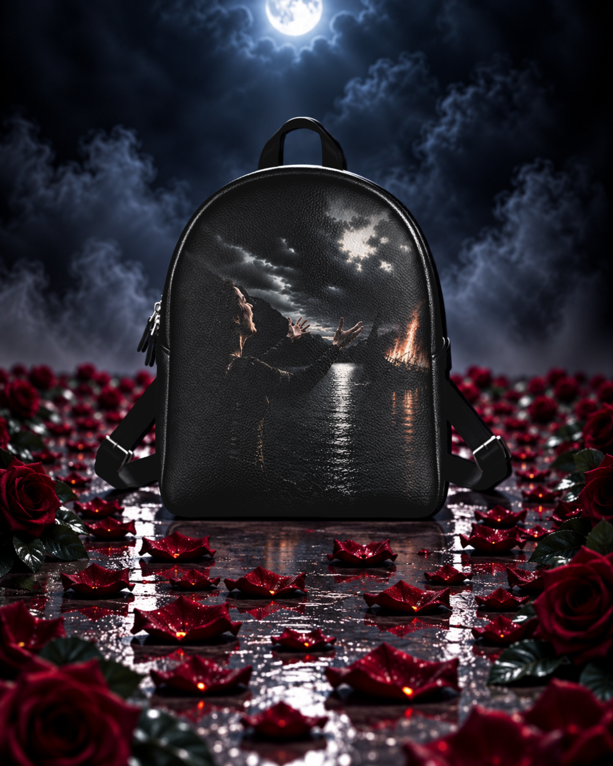 Norse Lament Leather Backpack