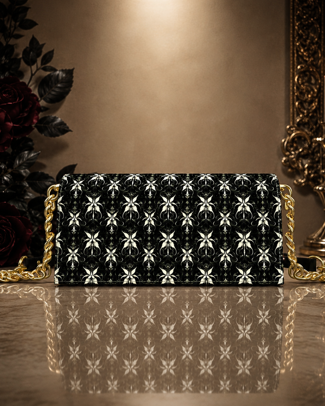 Signature Leather Convertible Evening Bag