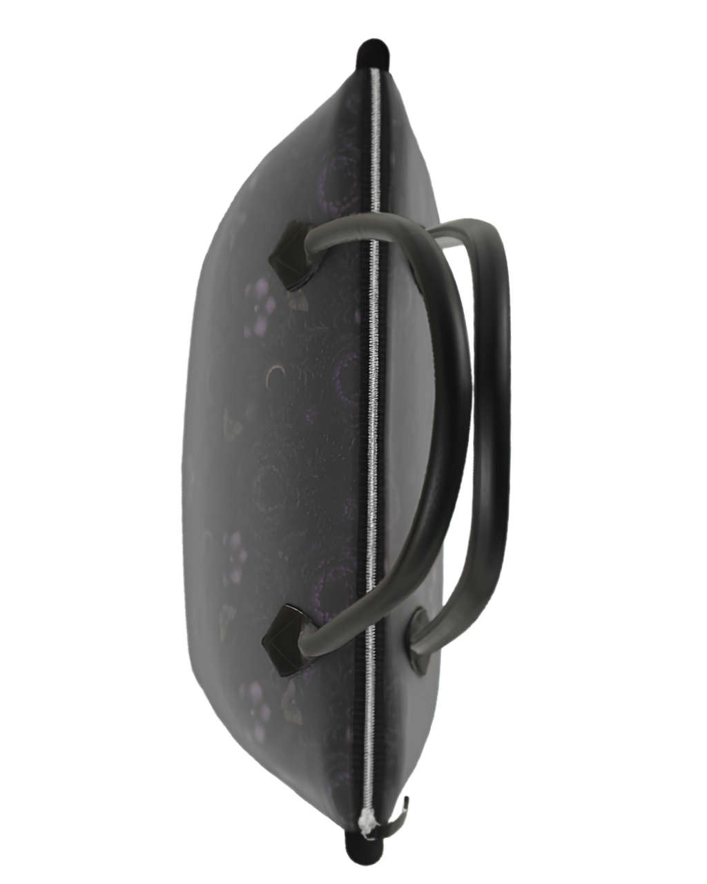 Eternal Nocturne Leather Zip Top Tote Handbag