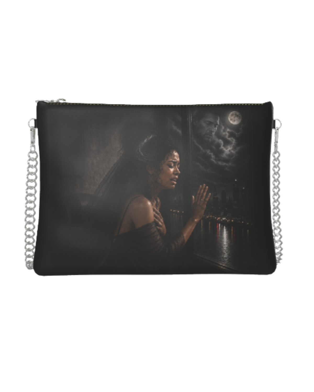 The Veil Leather Crossbody Bag With Removable Chain