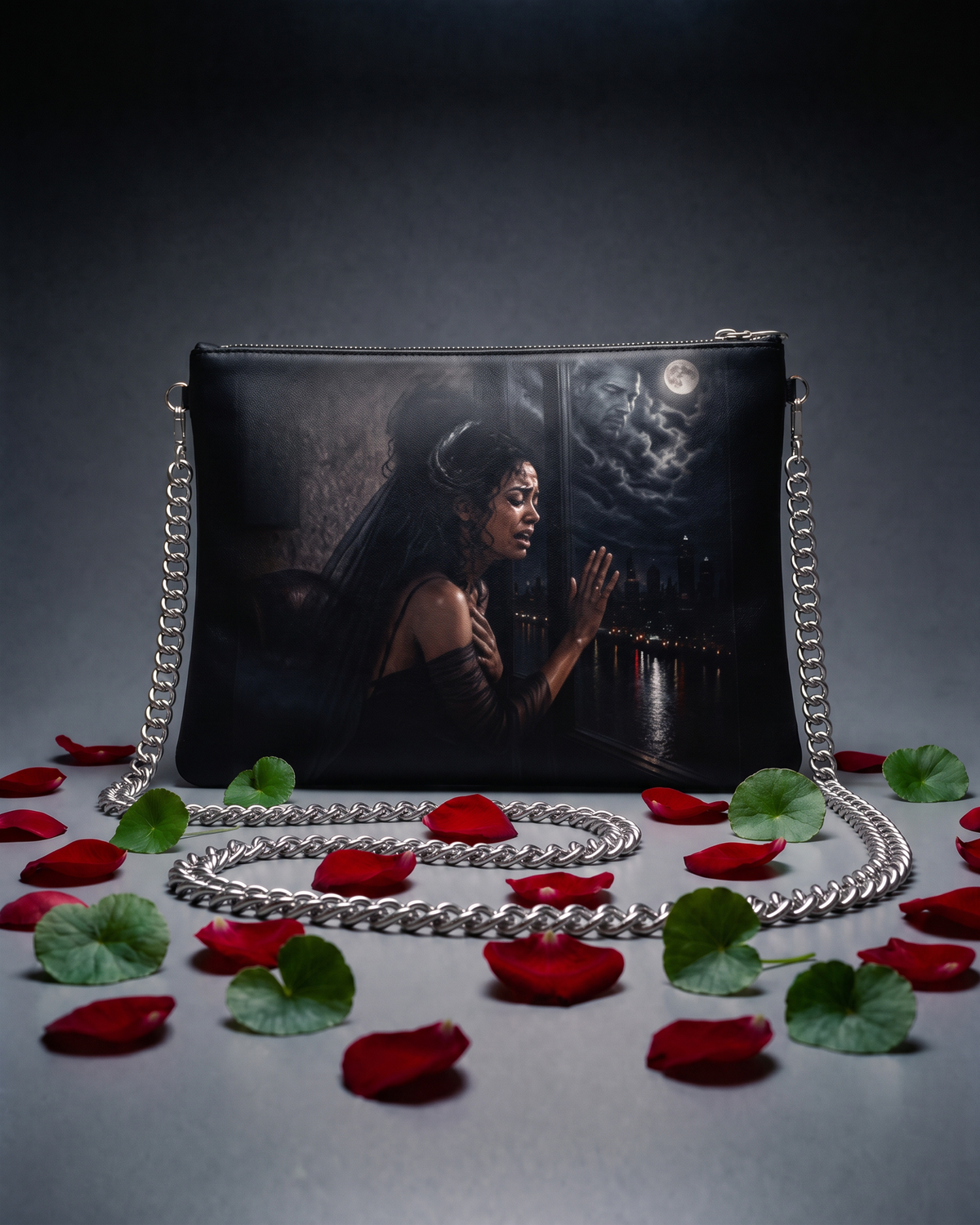 The Veil Leather Crossbody Bag With Removable Chain