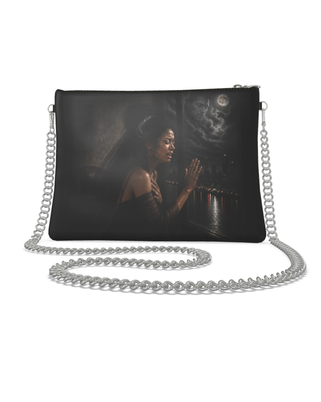 The Veil Leather Crossbody Bag With Removable Chain