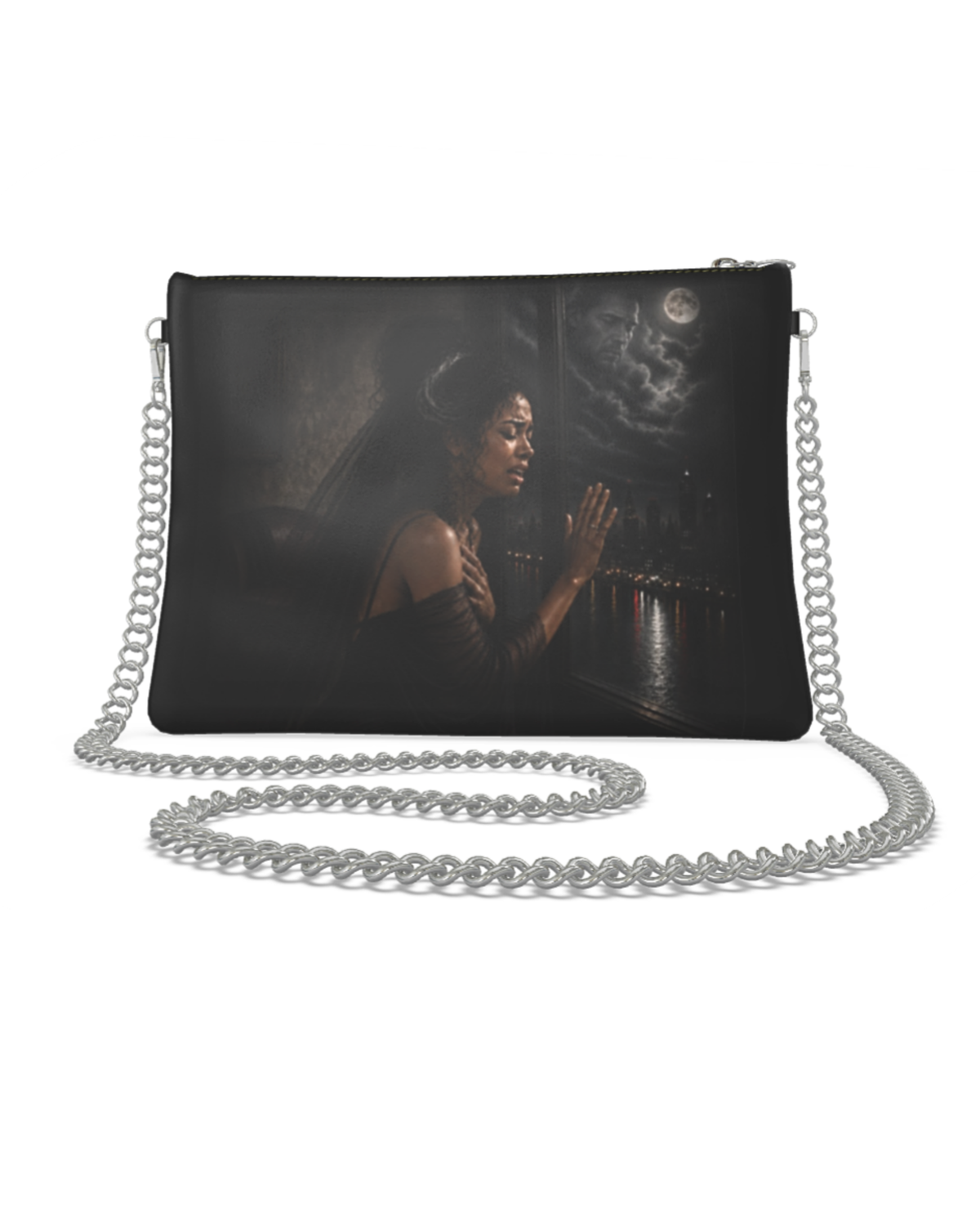 The Veil Leather Crossbody Bag With Removable Chain