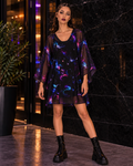 The Lurking Natural Silk Short Kaftan Dress