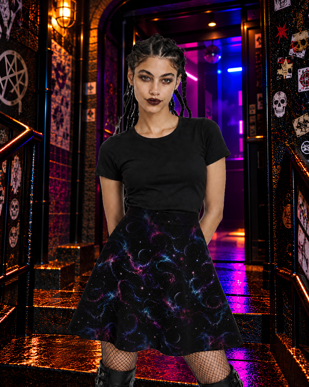 The Lurking Quilted Skater Skirt