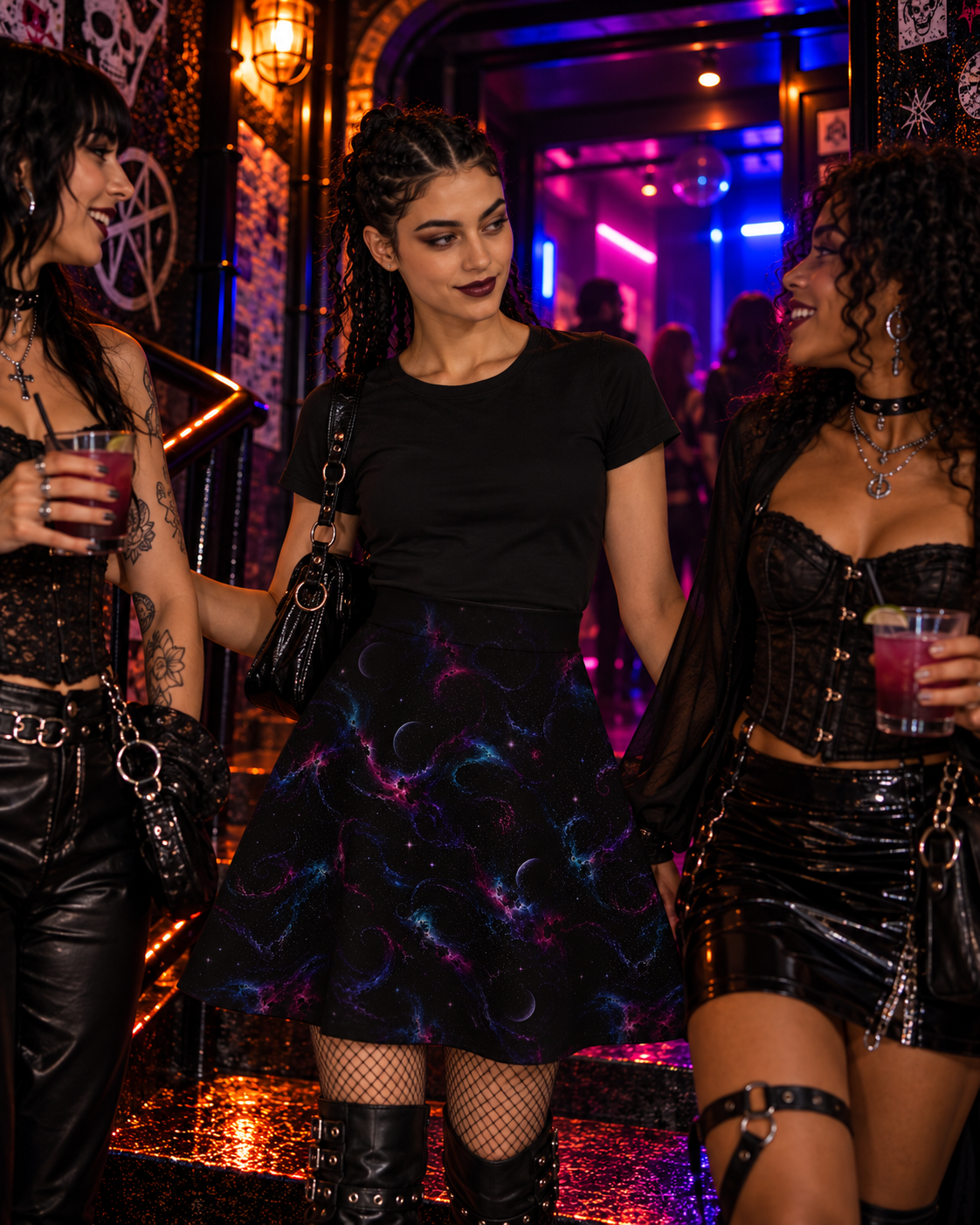 The Lurking Quilted Skater Skirt