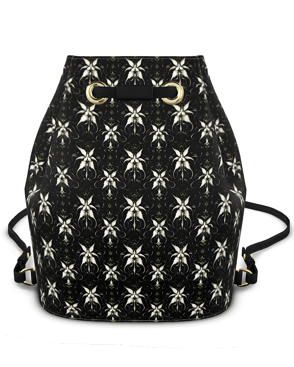 Signature Drawstring Leather Bucket Backpack