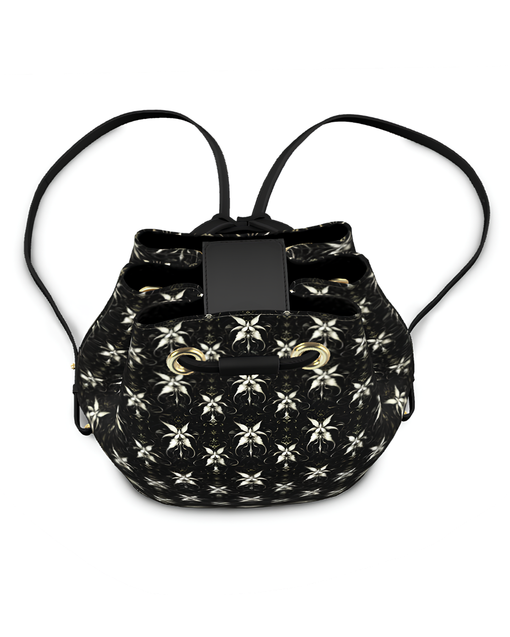 Signature Drawstring Leather Bucket Backpack