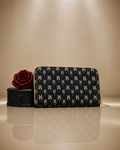 Signature Textured Leather Zip Wallet