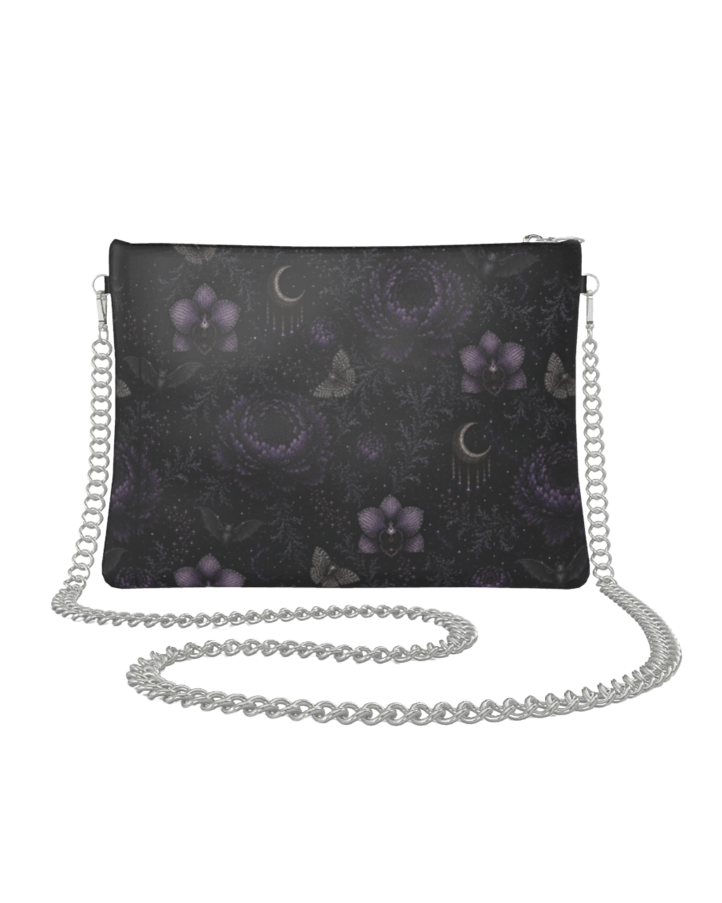 Eternal Nocturne Leather Crossbody Bag With Detachable Chain