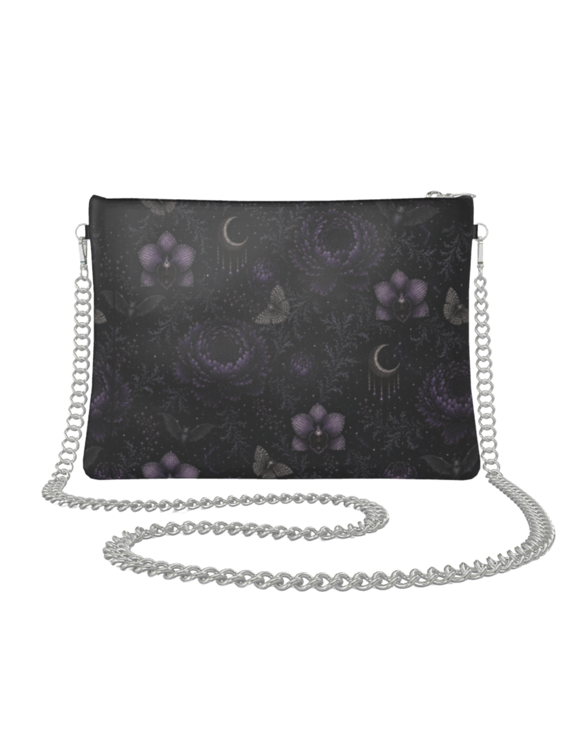 Eternal Nocturne Leather Crossbody Bag With Detachable Chain