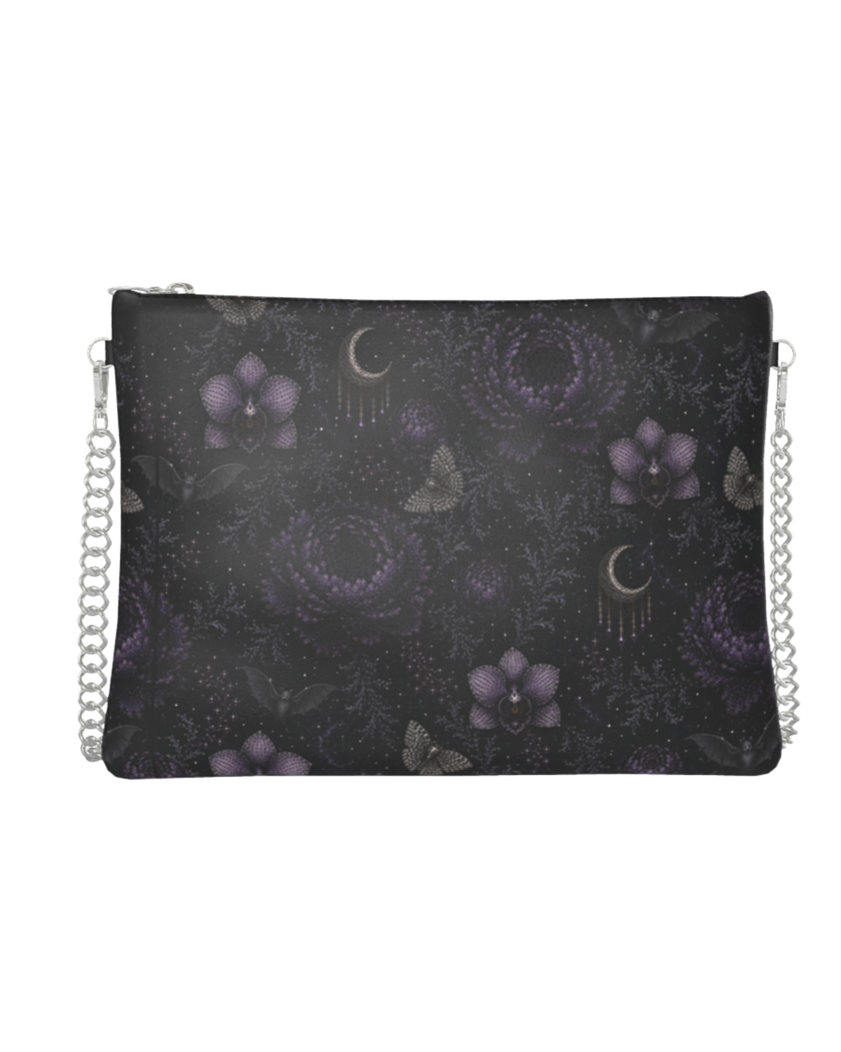 Eternal Nocturne Leather Crossbody Bag With Detachable Chain