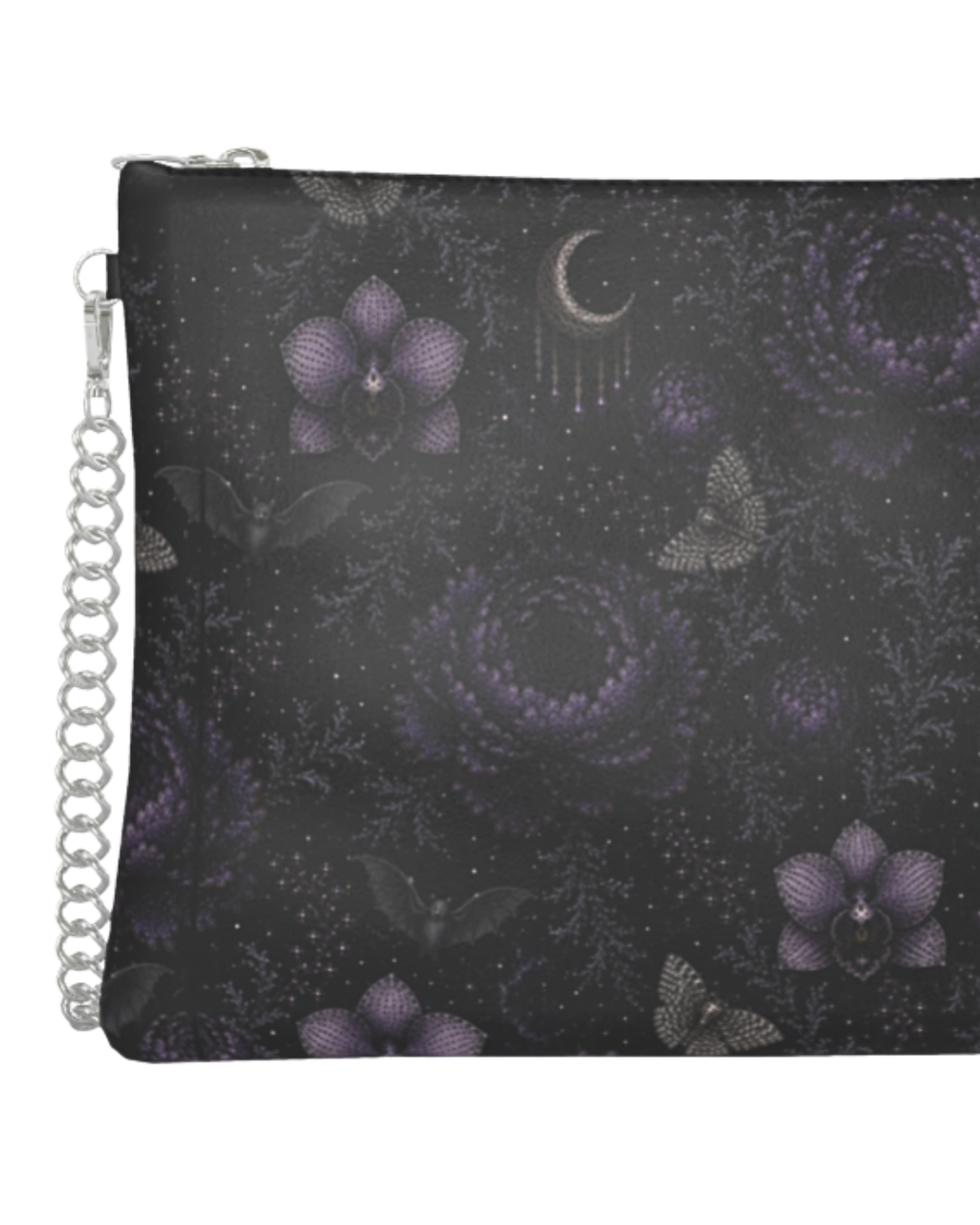 Eternal Nocturne Leather Crossbody Bag With Detachable Chain
