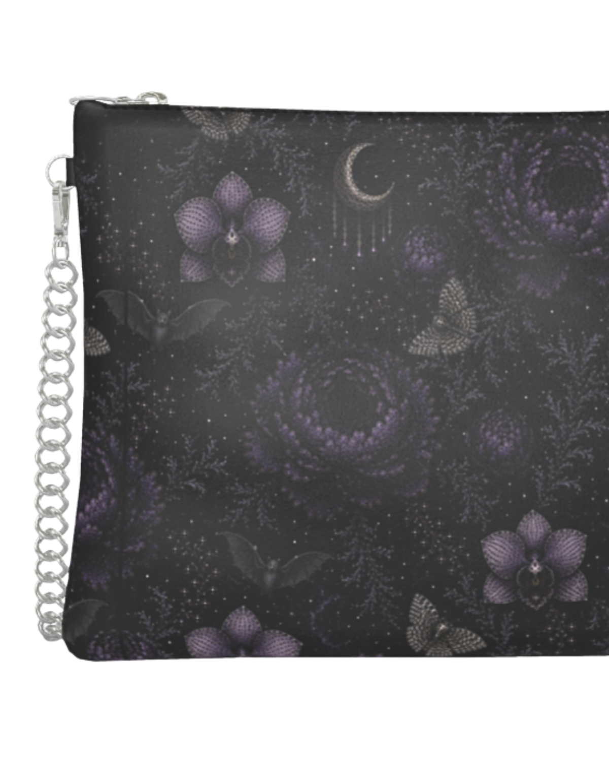 Eternal Nocturne Leather Crossbody Bag With Detachable Chain
