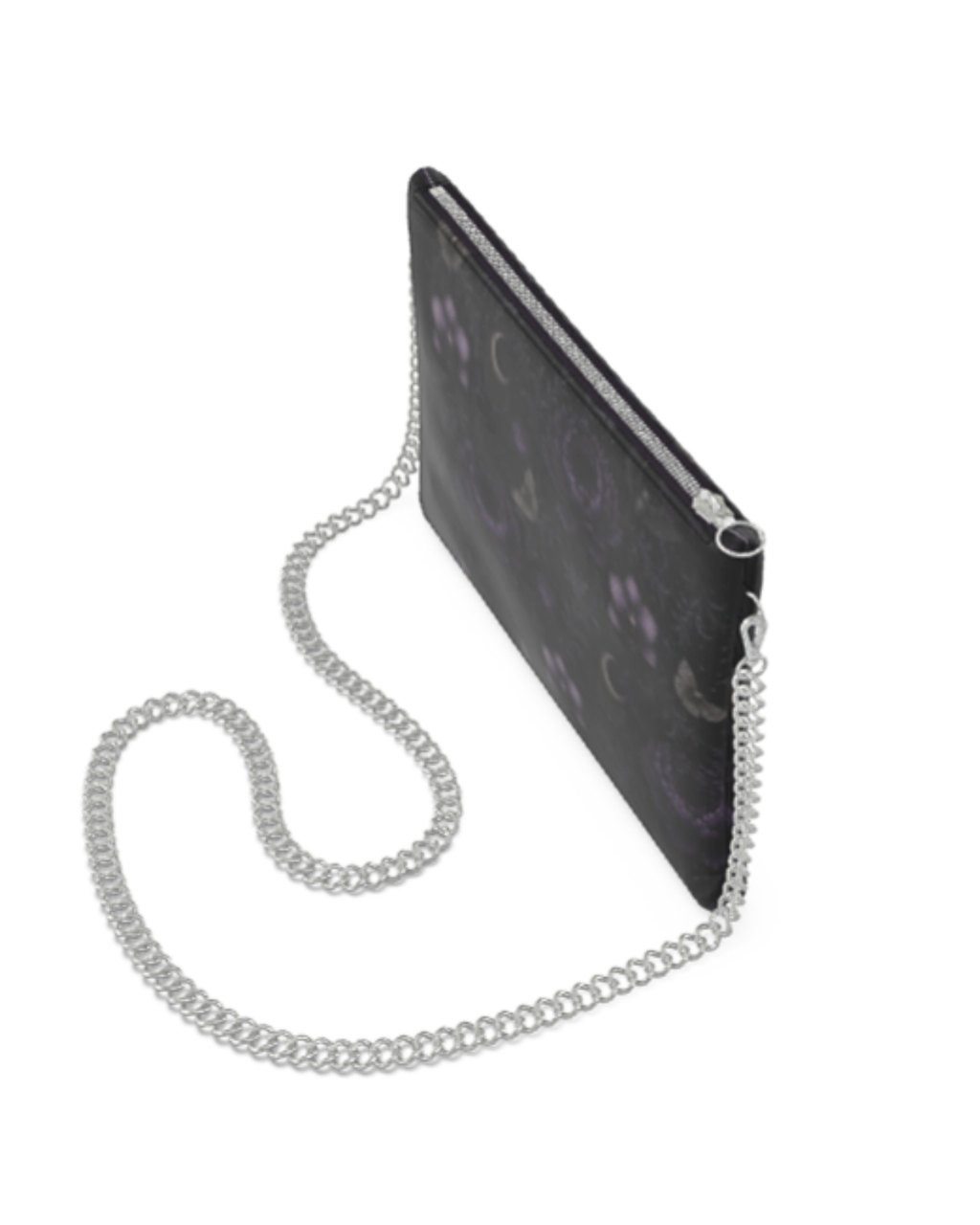Eternal Nocturne Leather Crossbody Bag With Detachable Chain