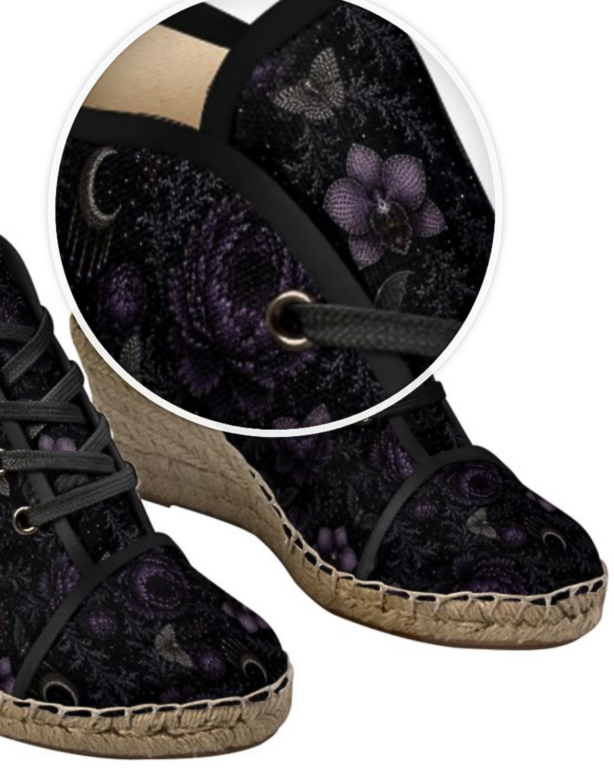 Eternal Nocturne Wedge Espadrilles