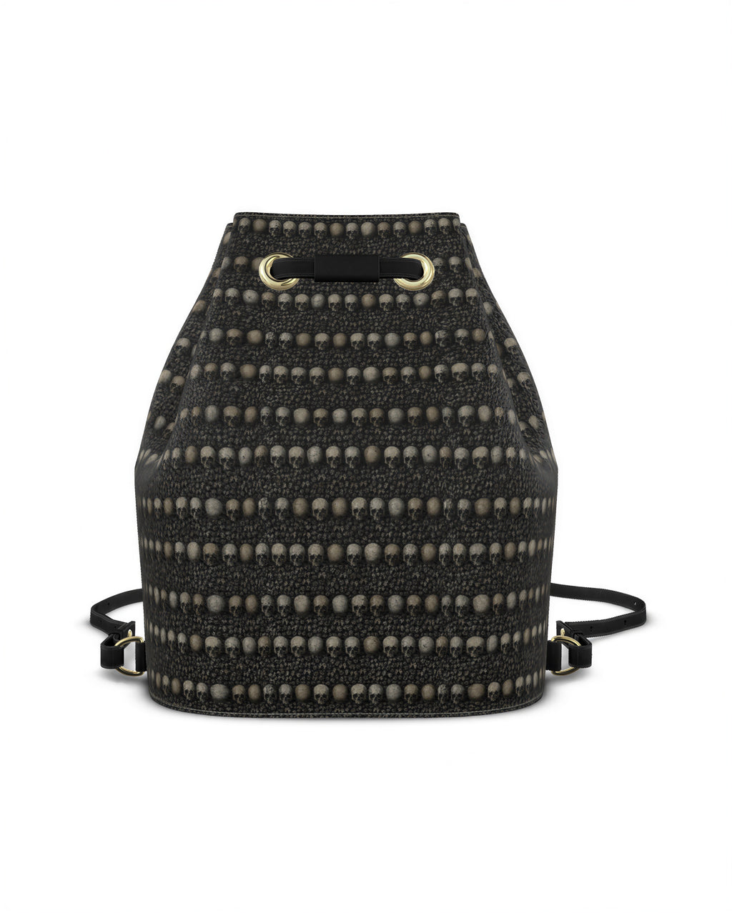Limited Edition Whispers Beneath Paris Drawstring Leather Bucket Backpack