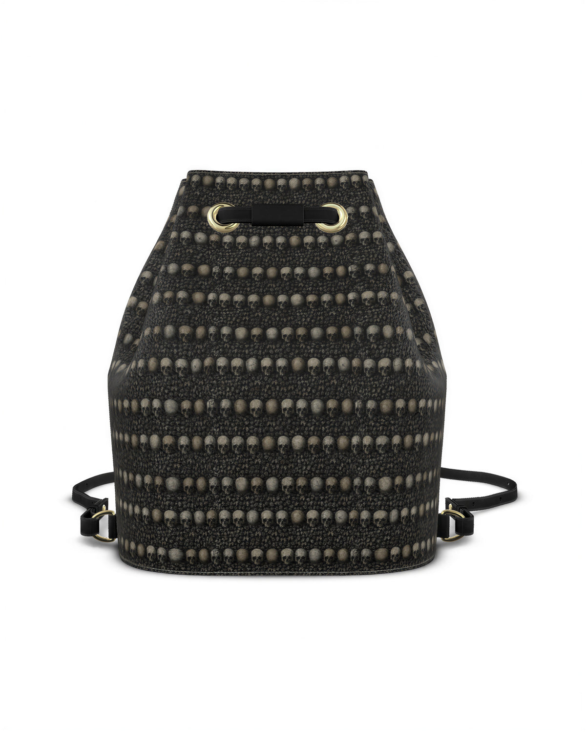 Limited Edition Whispers Beneath Paris Drawstring Leather Bucket Backpack