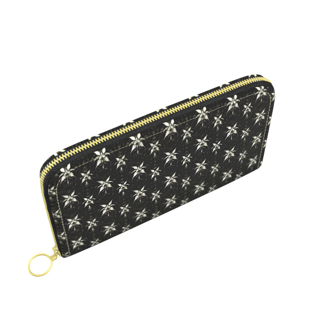 Signature Textured Leather Zip Wallet