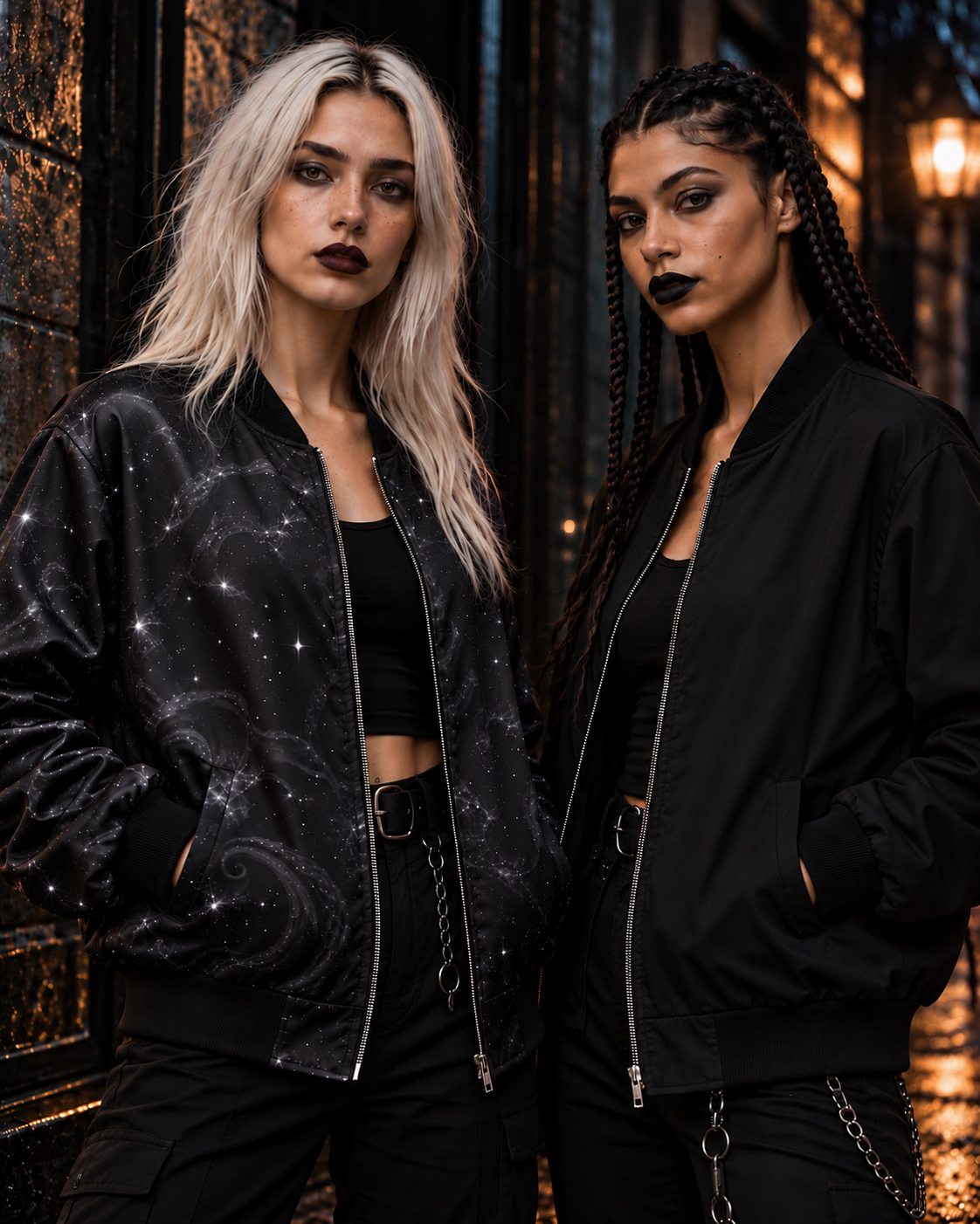 Vestigial Void Reversible Silk Bomber Jacket