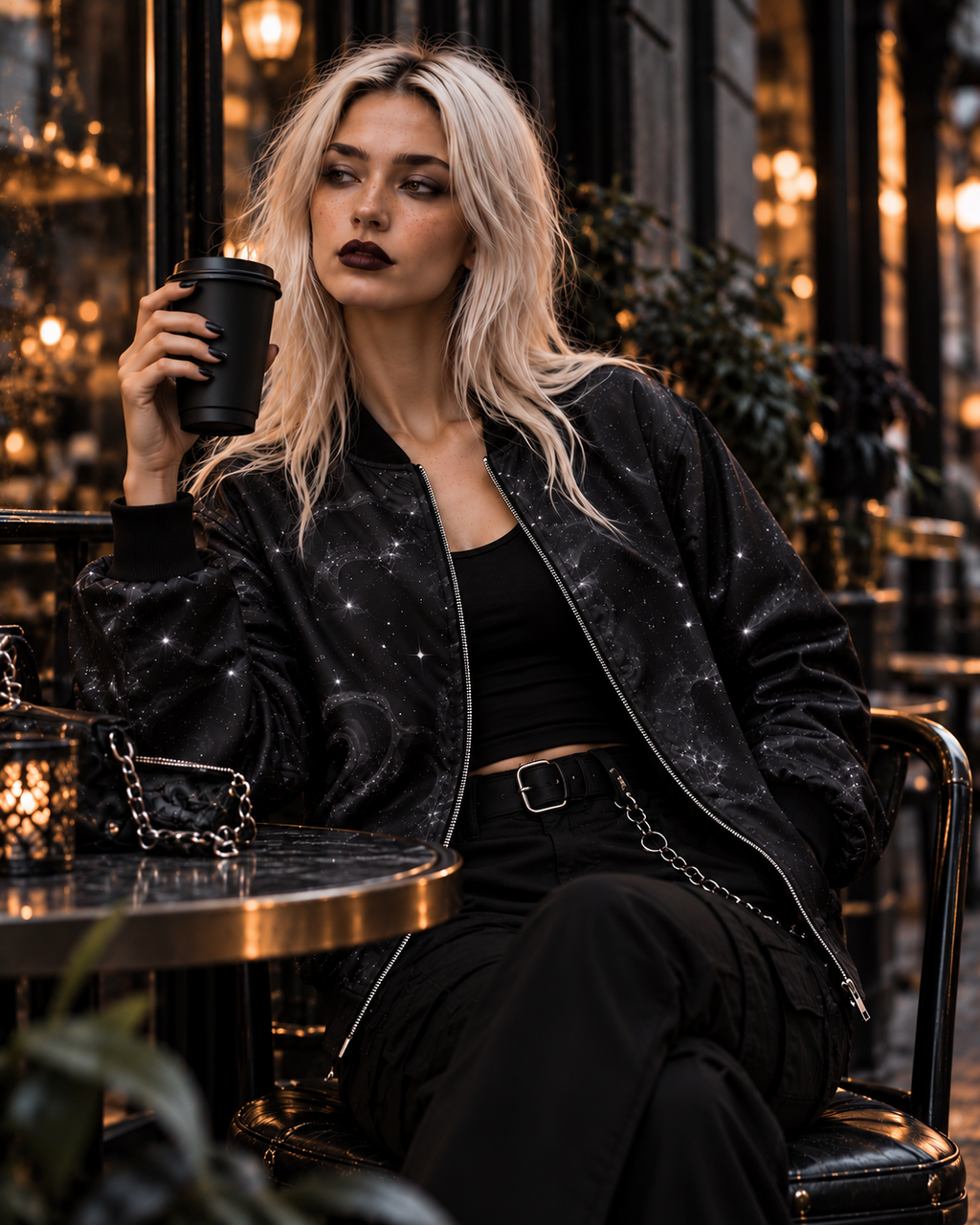 Vestigial Void Reversible Silk Bomber Jacket