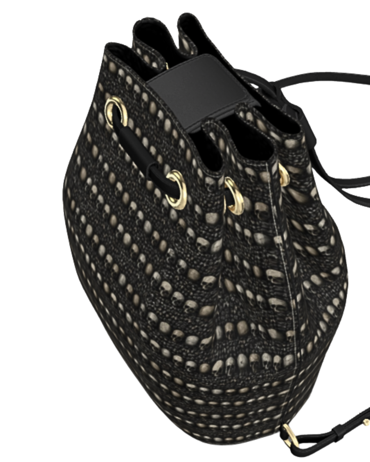 Limited Edition Whispers Beneath Paris Drawstring Leather Bucket Backpack