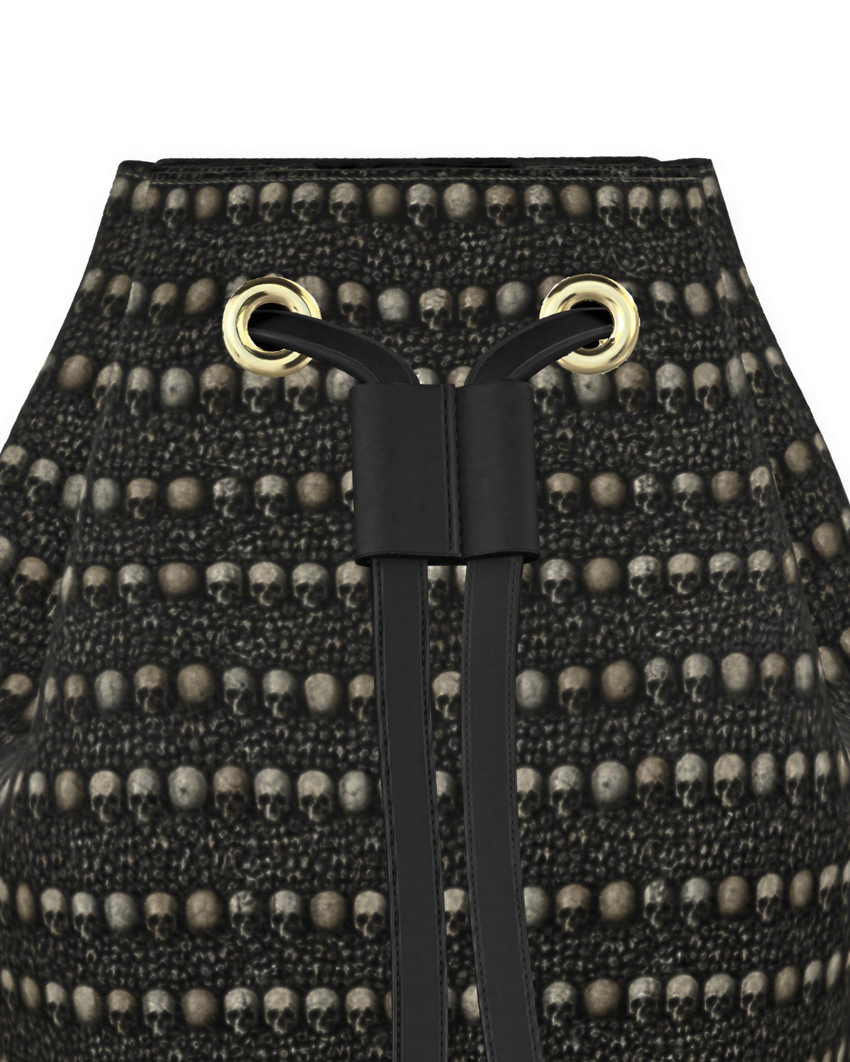Limited Edition Whispers Beneath Paris Drawstring Leather Bucket Backpack