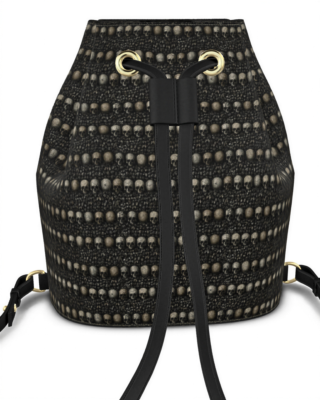 Limited Edition Whispers Beneath Paris Drawstring Leather Bucket Backpack