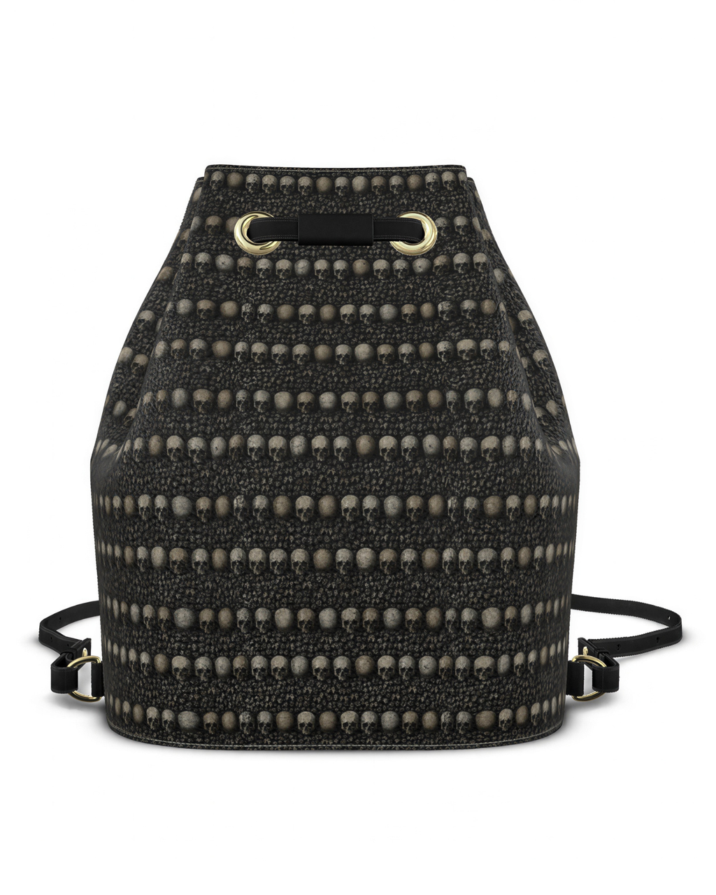 Limited Edition Whispers Beneath Paris Drawstring Leather Bucket Backpack