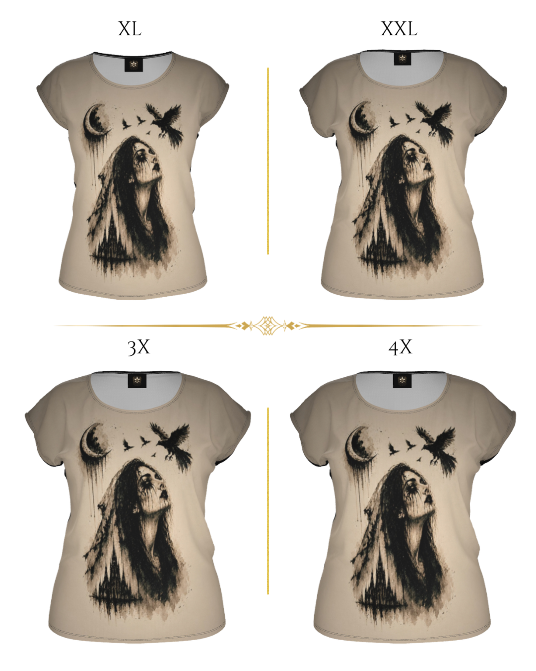 Widow's Watch - Contrast Loose Fit T-Shirt